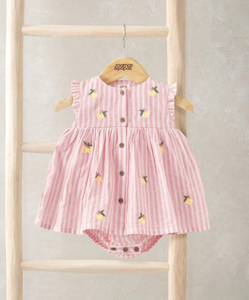 Lemon Embroidered Dress | Mamas & Papas