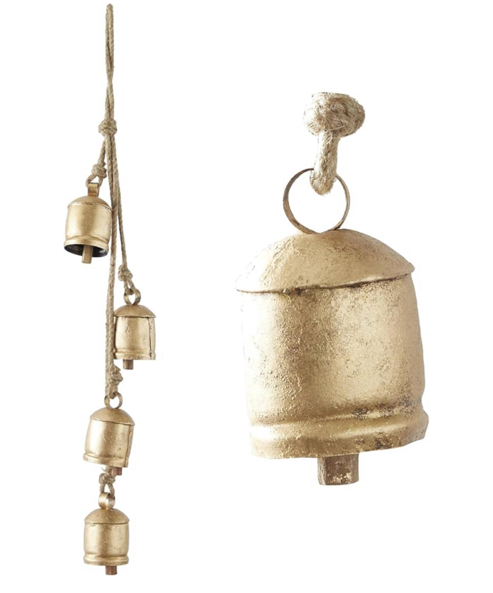 Deco 79 Metal Tibetan Inspired Decorative Bell with Jute Hanging Rope, 4" x 3" x 29", Gold

#LTKHome #LTKHoliday #LTKSeasonal