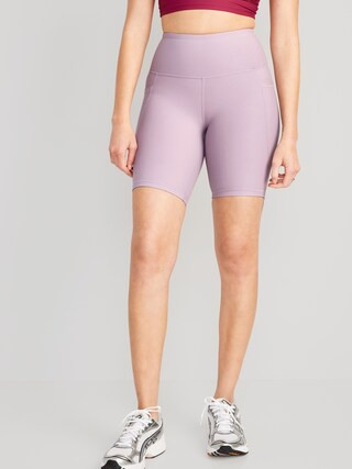 High-Waisted PowerSoft Biker Shorts for Women -- 8-inch inseam | Old Navy (CA)