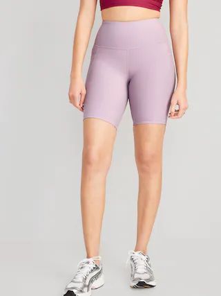 High-Waisted PowerSoft Biker Shorts for Women -- 8-inch inseam | Old Navy (CA)