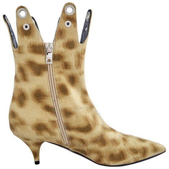Burberry Jermaine Leopard Print Eyelet Detail Ankle Boots | Jomashop.com & JomaDeals.com