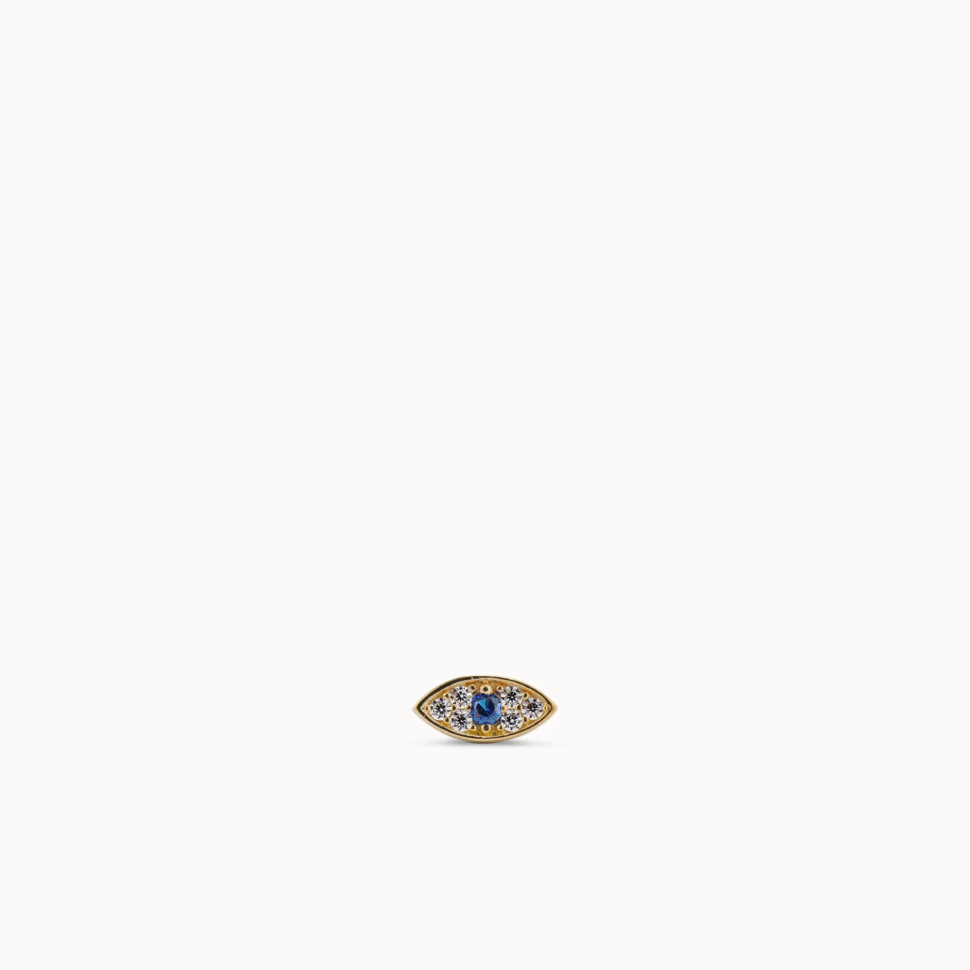 14k Gold Evil Eye Flat Back Stud | Rowan | Rowan