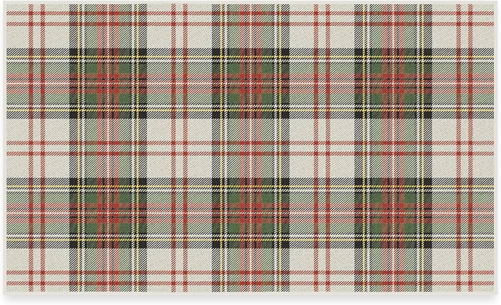 RUGGABLE Winter Plaid Washable Rug - Perfect Holiday Area Rug for Living Room Bedroom Kitchen - P... | Amazon (US)
