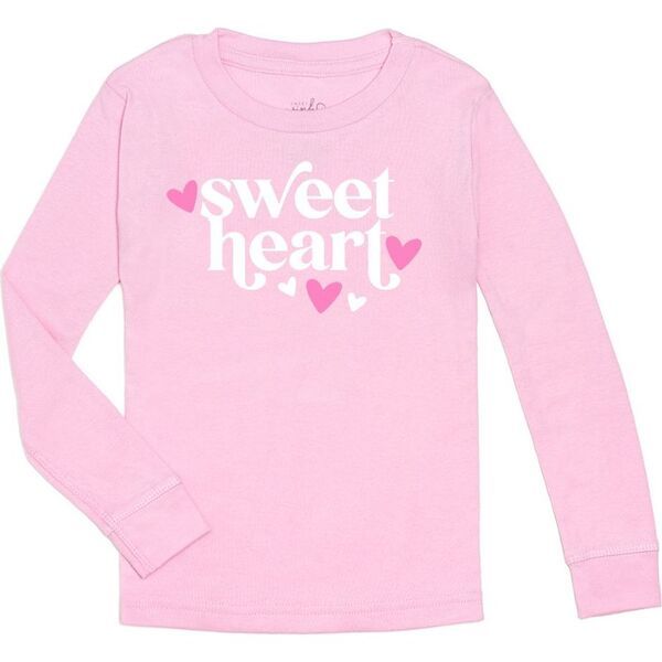 Sweetheart Long Sleeve Shirt, Pink | Maisonette
