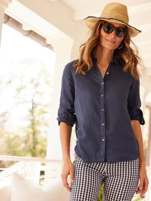 Britt Linen Shirt | J.McLaughlin