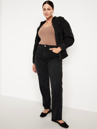 Fitted Double-Layer Scoop-Neck Top | Old Navy (US)