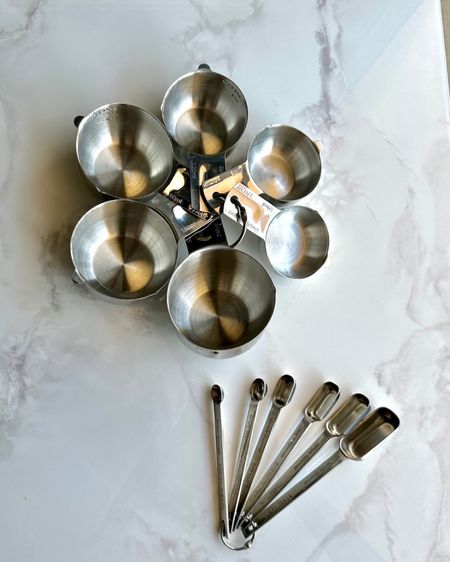 Keep your measurements exact with these durable, rust - resistant  and dishwasher safe measuring cups and spoons! 

#LTKhome