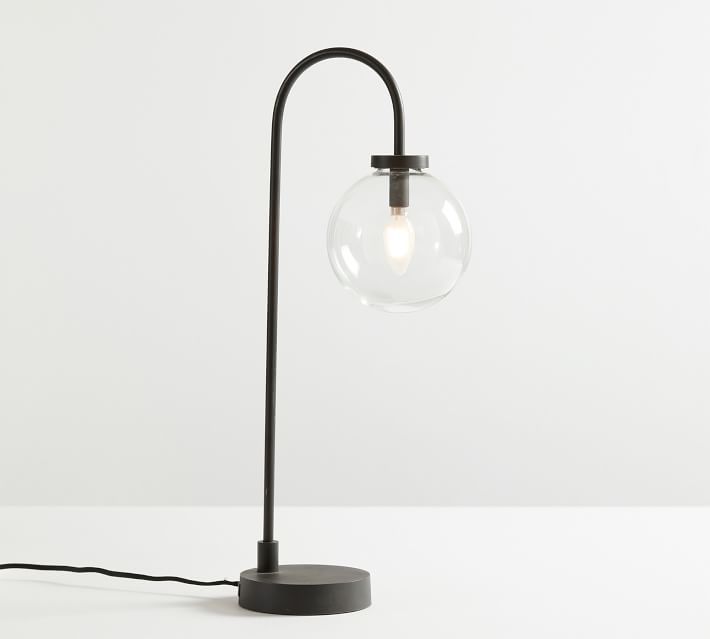 Claremont Glass Globe USB Table Lamp | Pottery Barn (US)