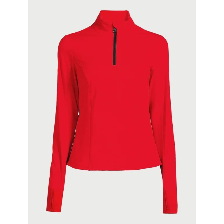 Love & Sports Women's Brushed Quarter Zip Pullover, Sizes XS-XXXL - Walmart.com | Walmart (US)