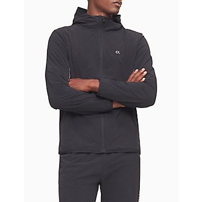 Performance Technical Stretch Logo Hooded Jacket | Calvin Klein | Calvin Klein (US)