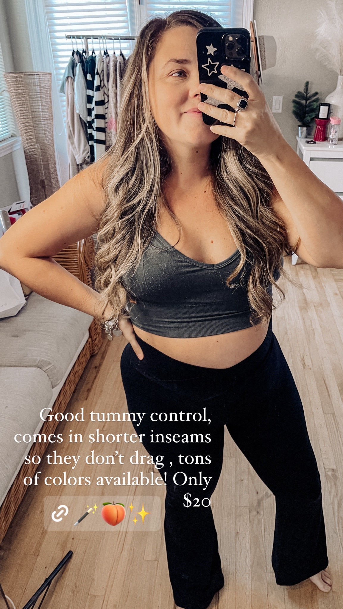 I’m wearing a size Medium Short & am 5’3-155lbs. 🥰