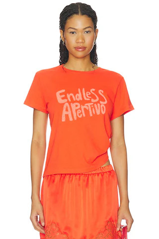 RE/DONE Classic Tee Endless Apertivo in Aperol from Revolve.com | Revolve Clothing (Global)
