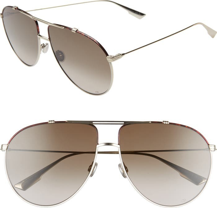 Christian Dior Monsieur 63mm Oversize Aviator Sunglasses | Nordstrom Rack