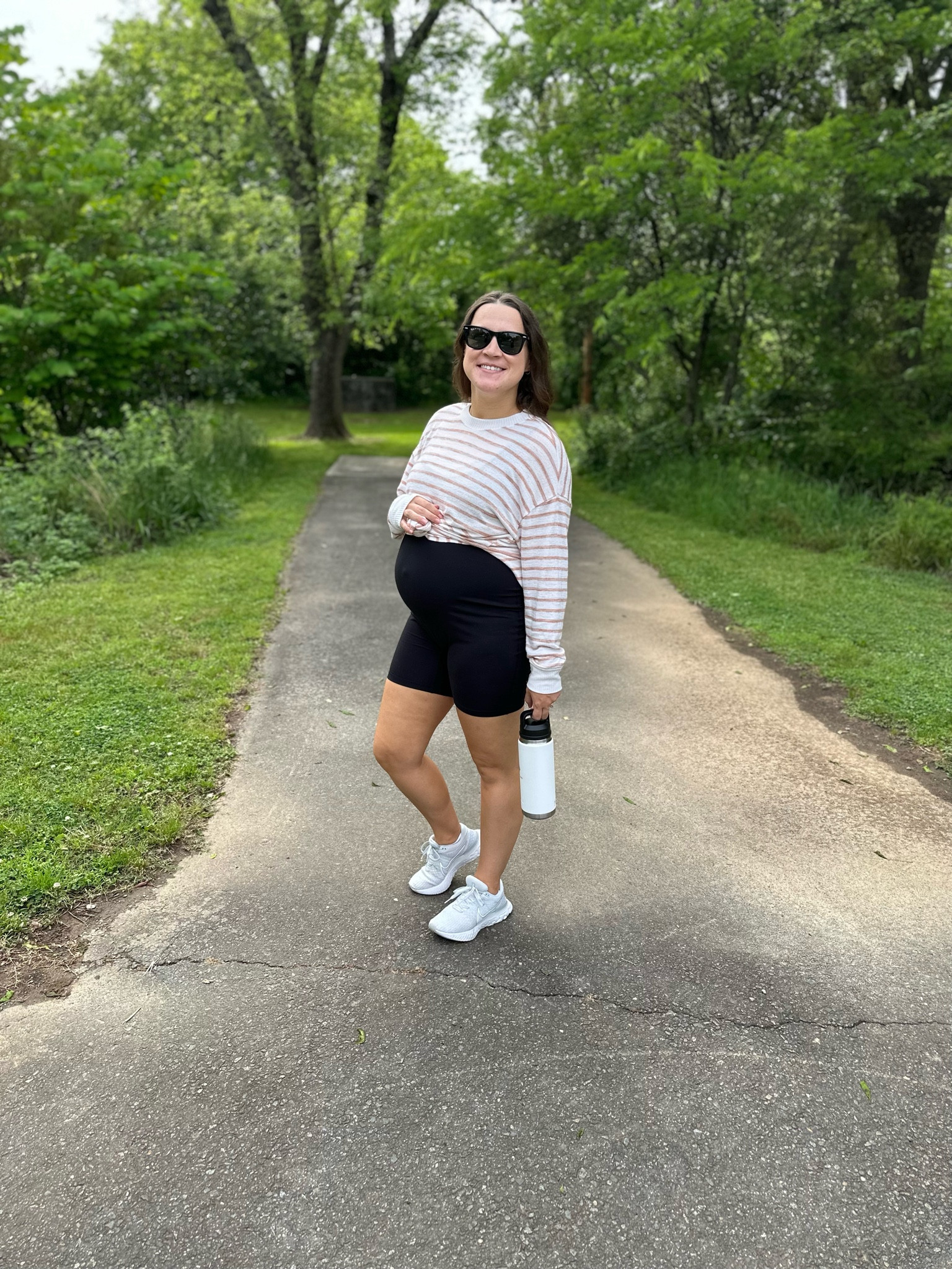 Most of my fashion choices these days are based on “will it fit over by pregnant belly” and “is it comfy”. This outfit is both 🥰 #maternityoutfit #maternity

#LTKbump #LTKunder50
