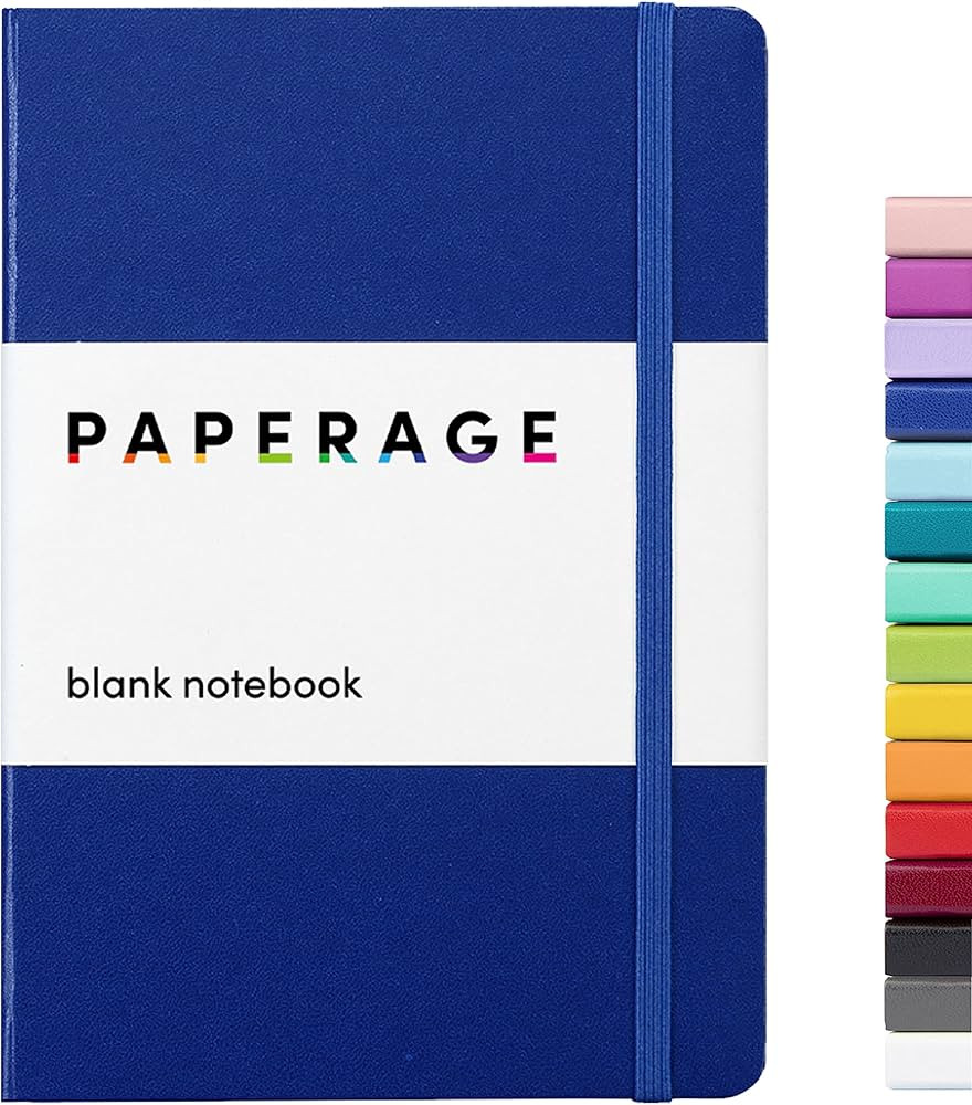PAPERAGE Blank Journal Notebook, (Royal Blue), 160 Pages, Medium 5.7 inches x 8 inches - 100 GSM ... | Amazon (US)