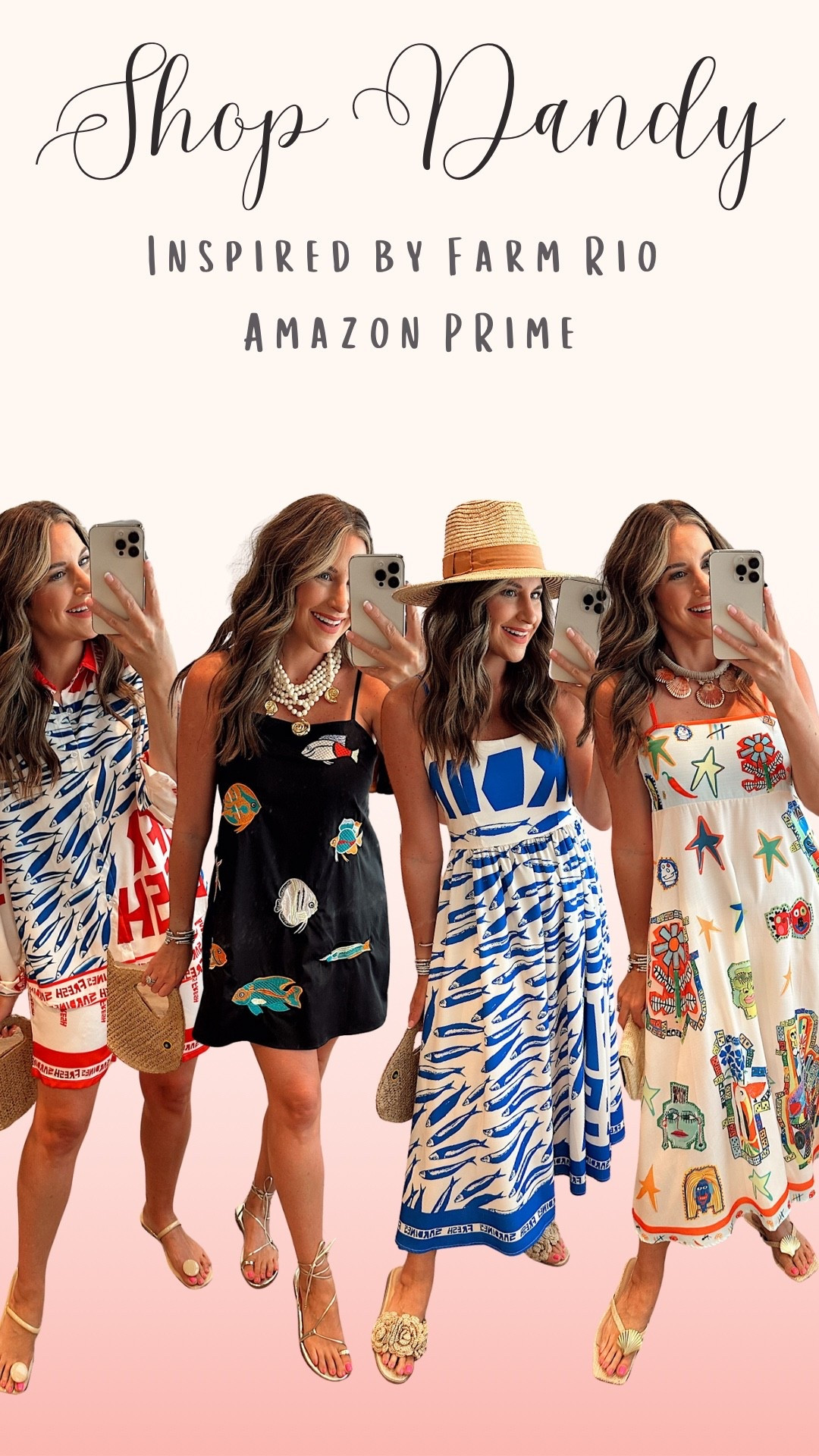 Farm Rio inspired looks from Amazon! These budget friendly options take your style to the next level. I absolutely love all of the patterns for a fun travel outfit!

Shop Dandy, European travel, designer inspired, summer outfit

#LTKFindsUnder100 #LTKStyleTip #LTKTravel
