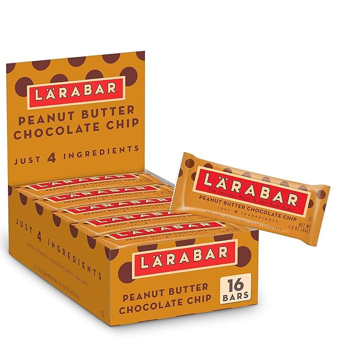 Larabar Gluten Free Bar, Peanut Butter Chocolate Chip, 1.6 oz Bars (16 Count) | Amazon (US)