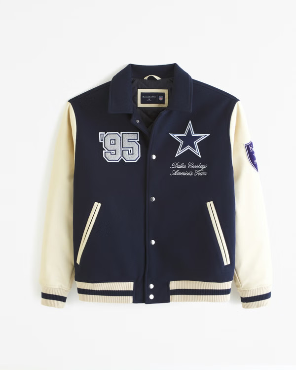 NFL Dallas Cowboys Varsity Bomber Jacket | NFL NFL | Abercrombie.com | Abercrombie & Fitch (US)