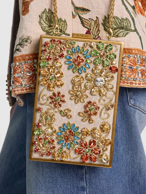 KAYLA EMBELLISHED CLUTCH - NATURAL/MULTI | Alice + Olivia