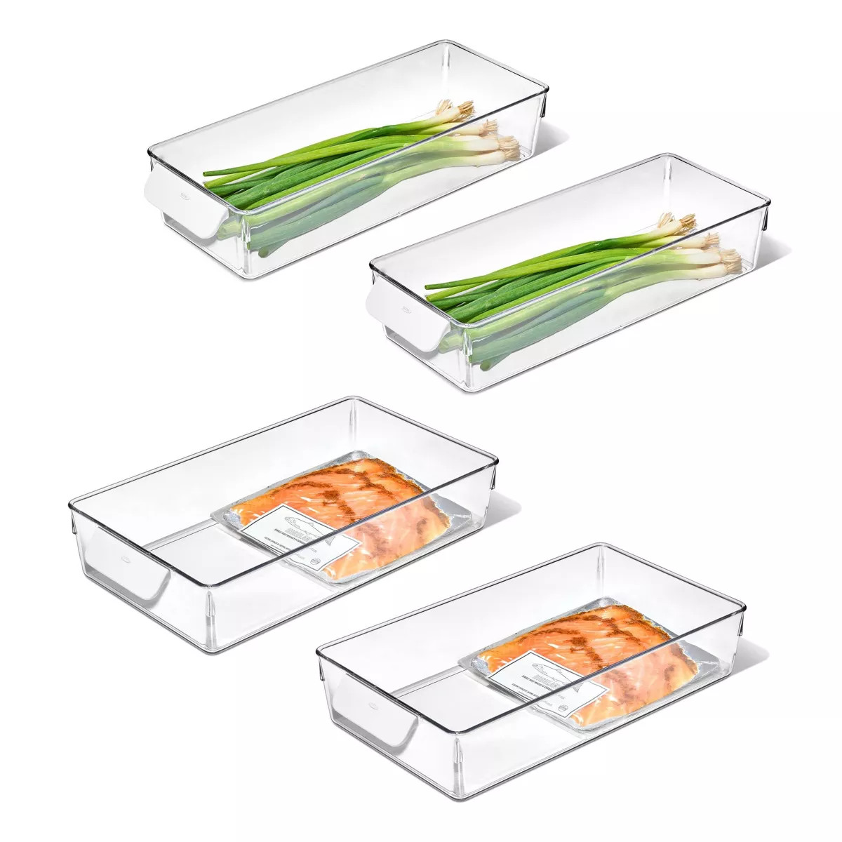 OXO 4pc Plastic Refrigerator Storage Bin Starter Set White | Target