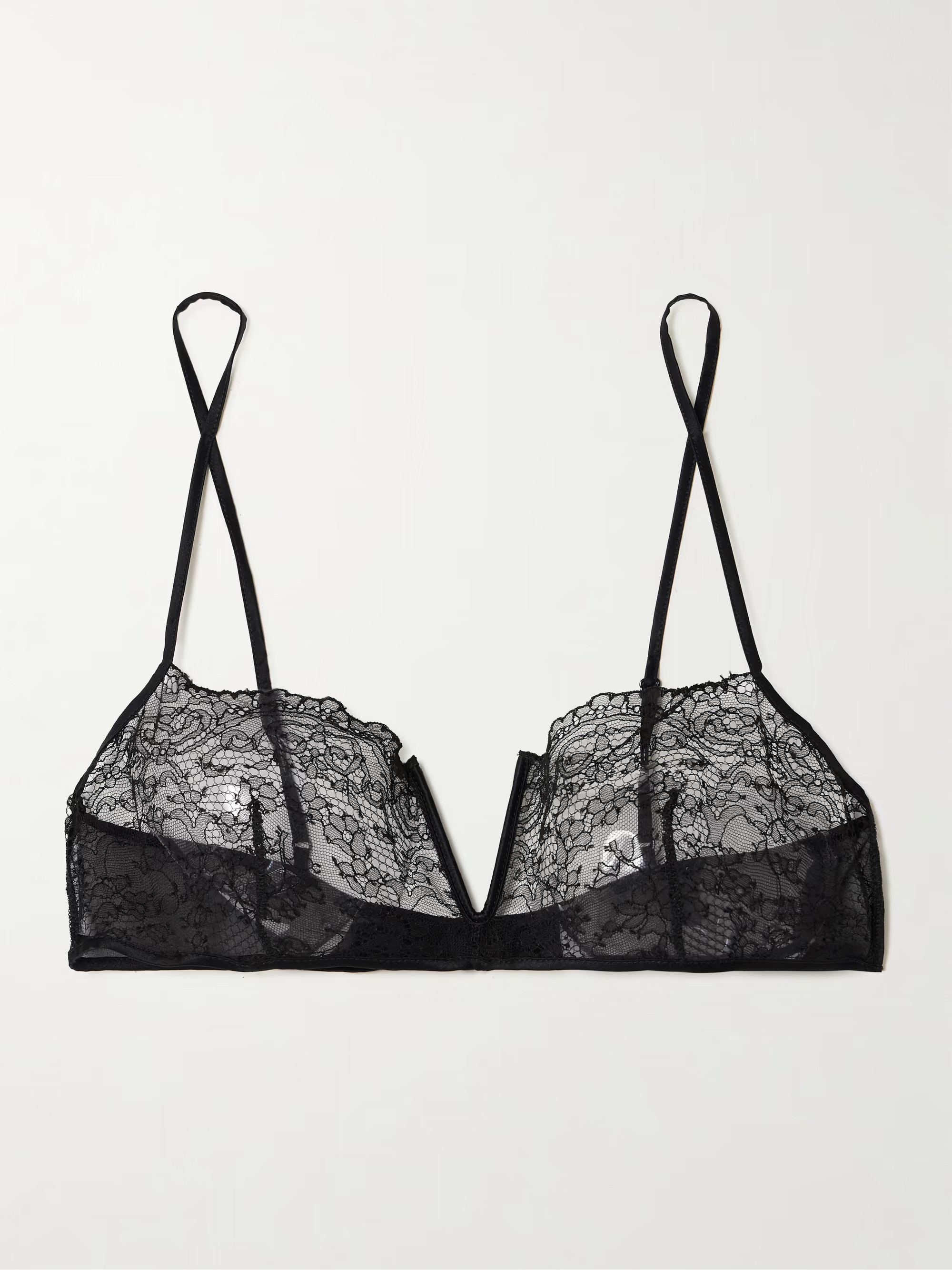 La Follie lace underwired bandeau bra | NET-A-PORTER (US)