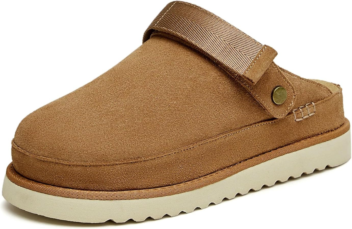 Womens Clog Platform Mules Clogs with Back Strap Women Suede Slipper Fall Shoes | Amazon (US)