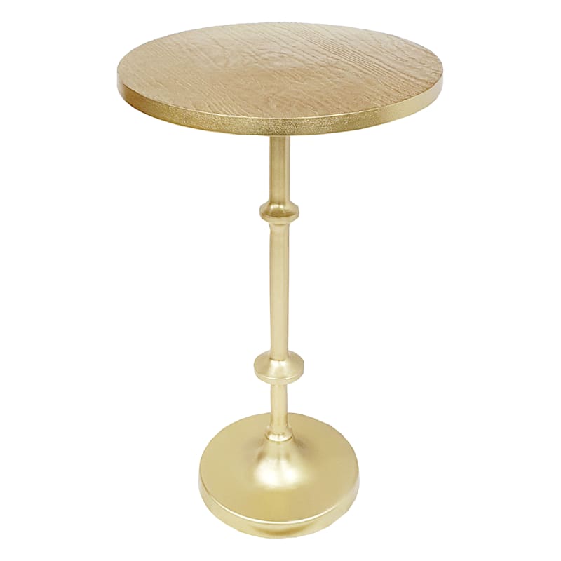 Calvin Gold Metal Accent Table, 22" | At Home