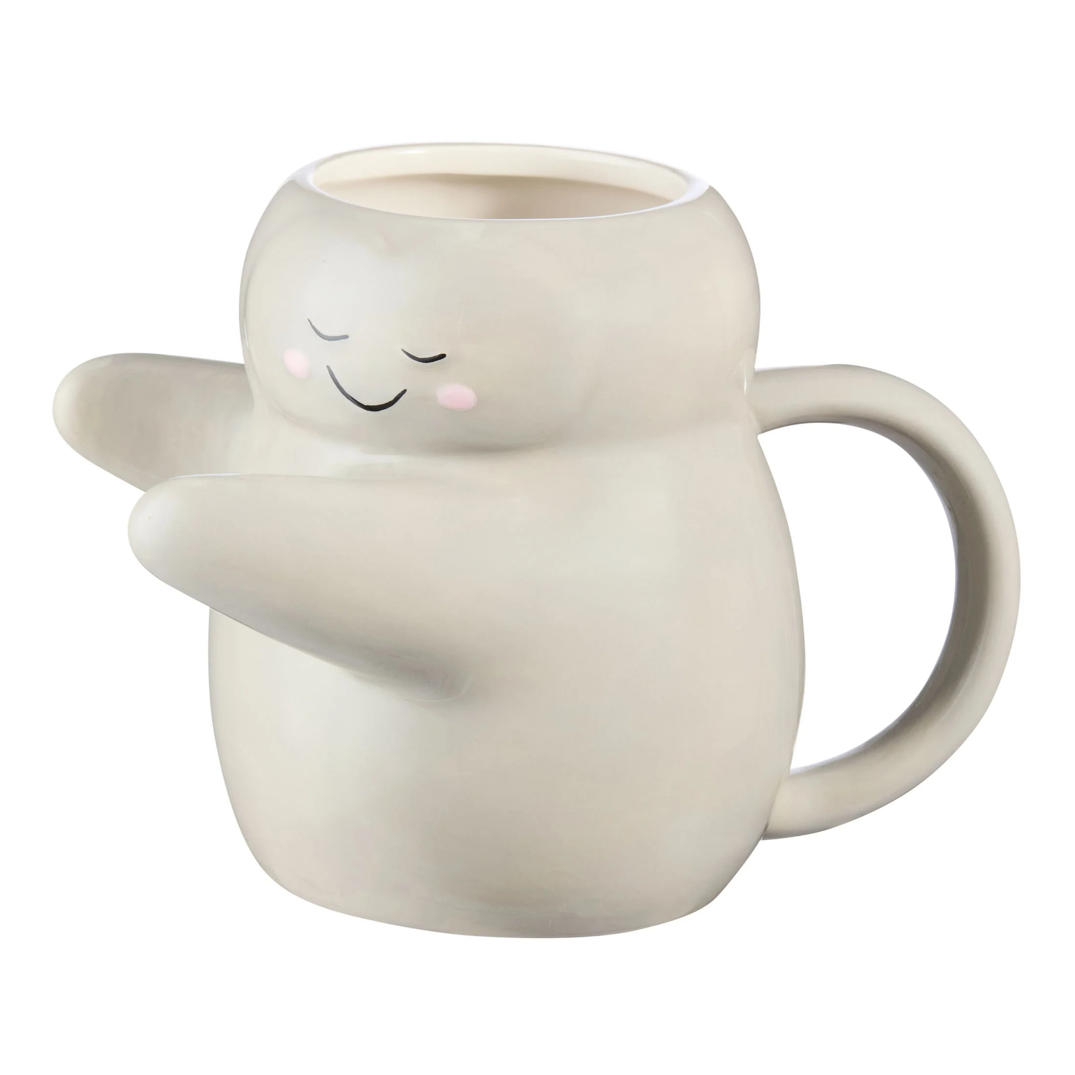Mainstays 15.89 oz Gray Sculpted Hug Earthenware Mug | Walmart (US)