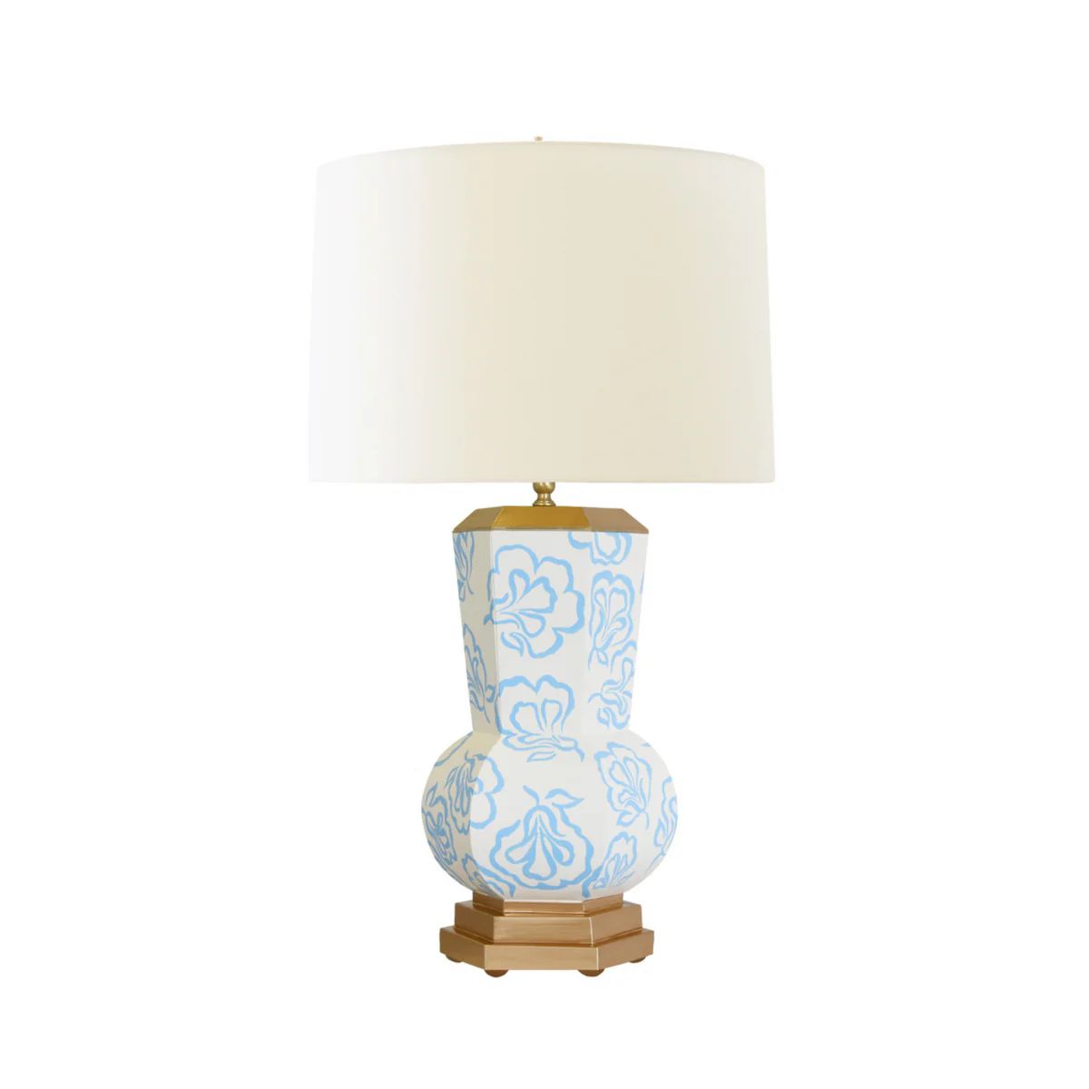 Worlds Away Catalina Lamp in Blue Bloom | Mintwood Home
