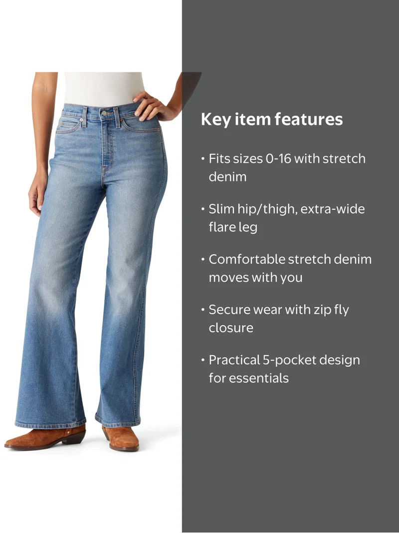 Levi Strauss Signature Western Flare Jean, Sizes 0-16 | Walmart (US)