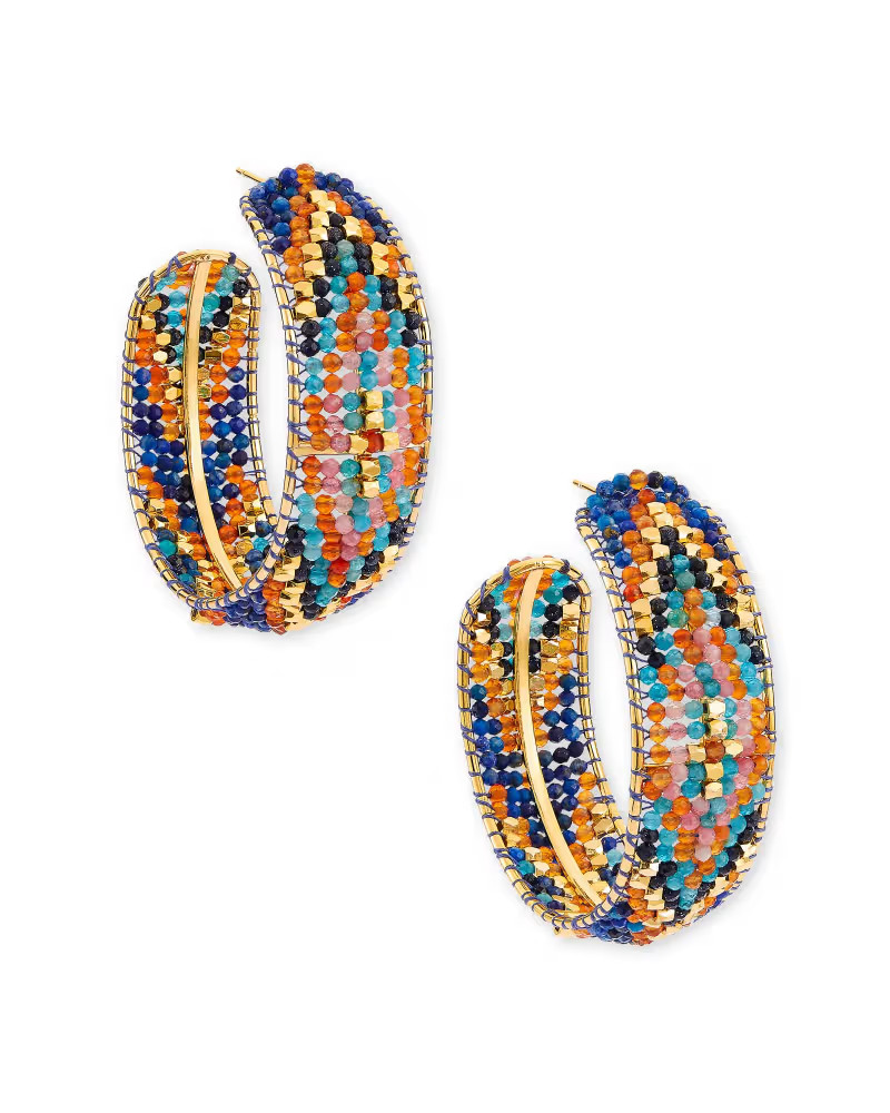 Britt Gold Hoop Earrings in Multi Mix | Kendra Scott