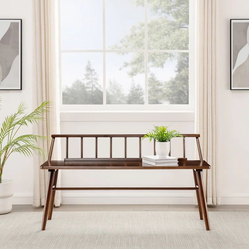 Margr 47" Low Back Wood Bench | Wayfair North America