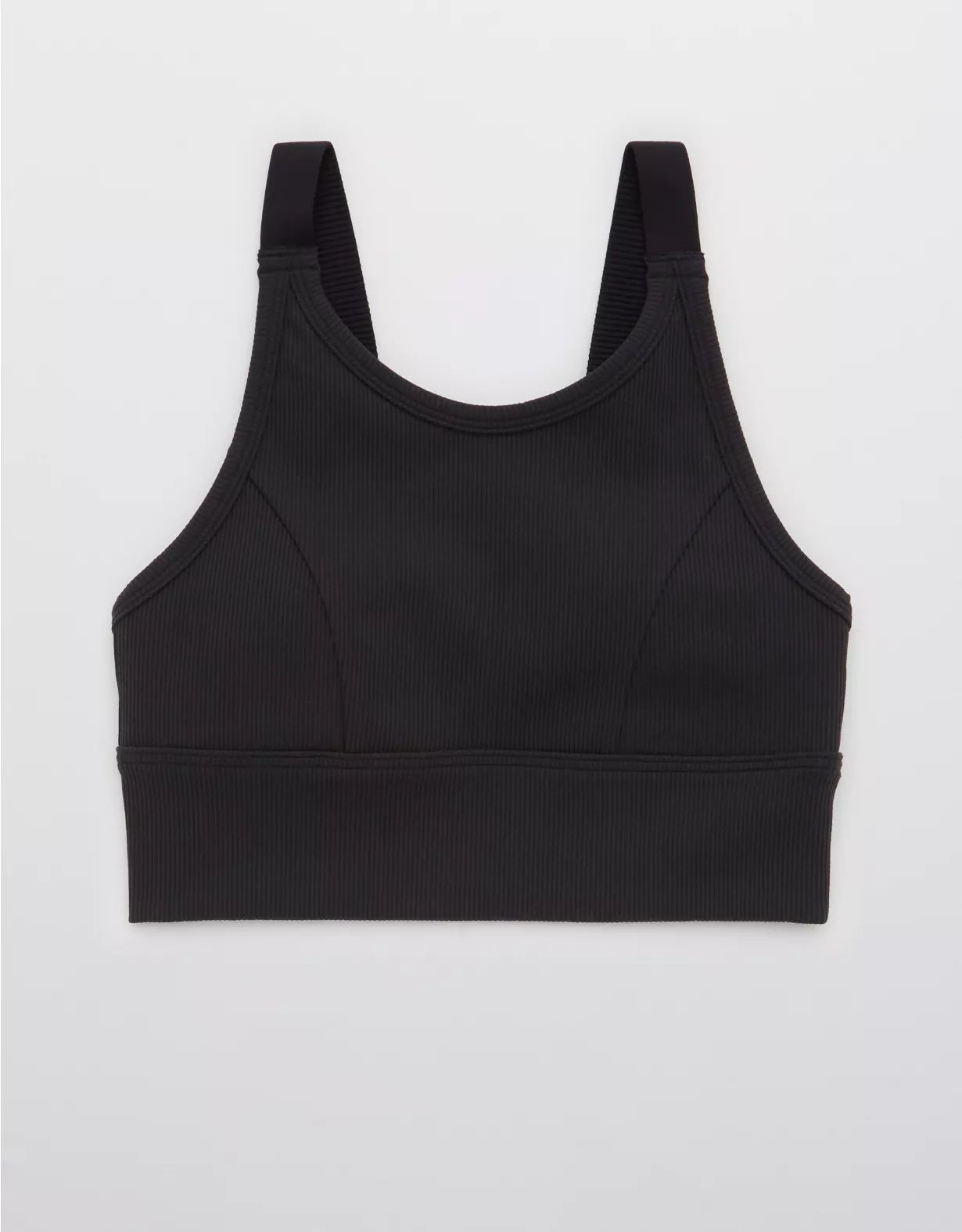 OFFLINE Ribbed High Neck Sports Bra | American Eagle Outfitters (US & CA)