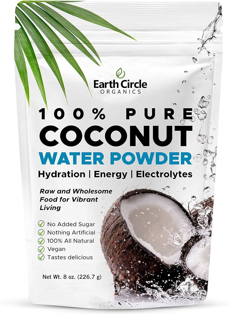 Earth Circle Organics Pure Coconut Water Powder | Hydration | Energy and Electrolyte Supplement |... | Amazon (US)