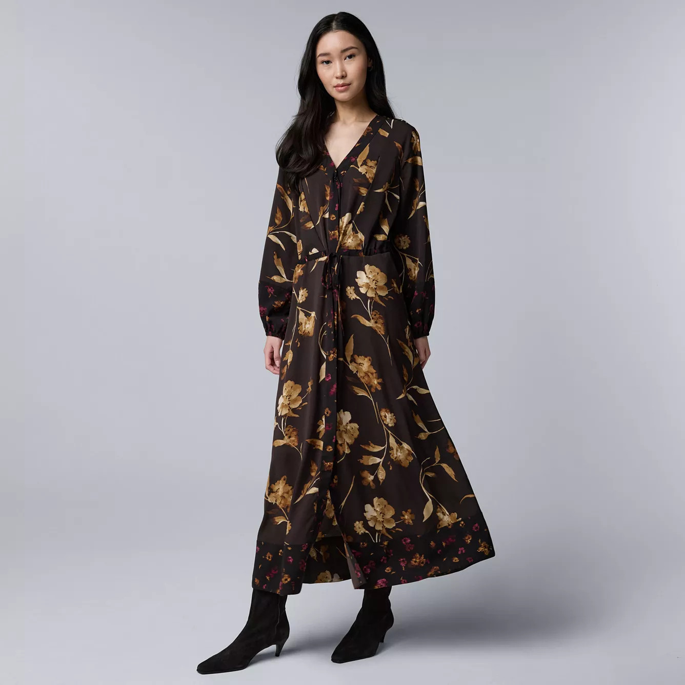 Women's Simply Vera Vera Wang Kimono Maxi Dress | Kohl's