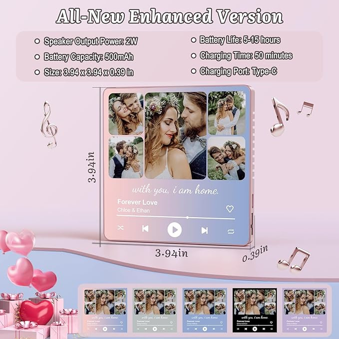 Custom Music Fridge Magnet Gifts for Women Men, Personalized Valentines Day Gifts for Him Her, Cu... | Amazon (US)