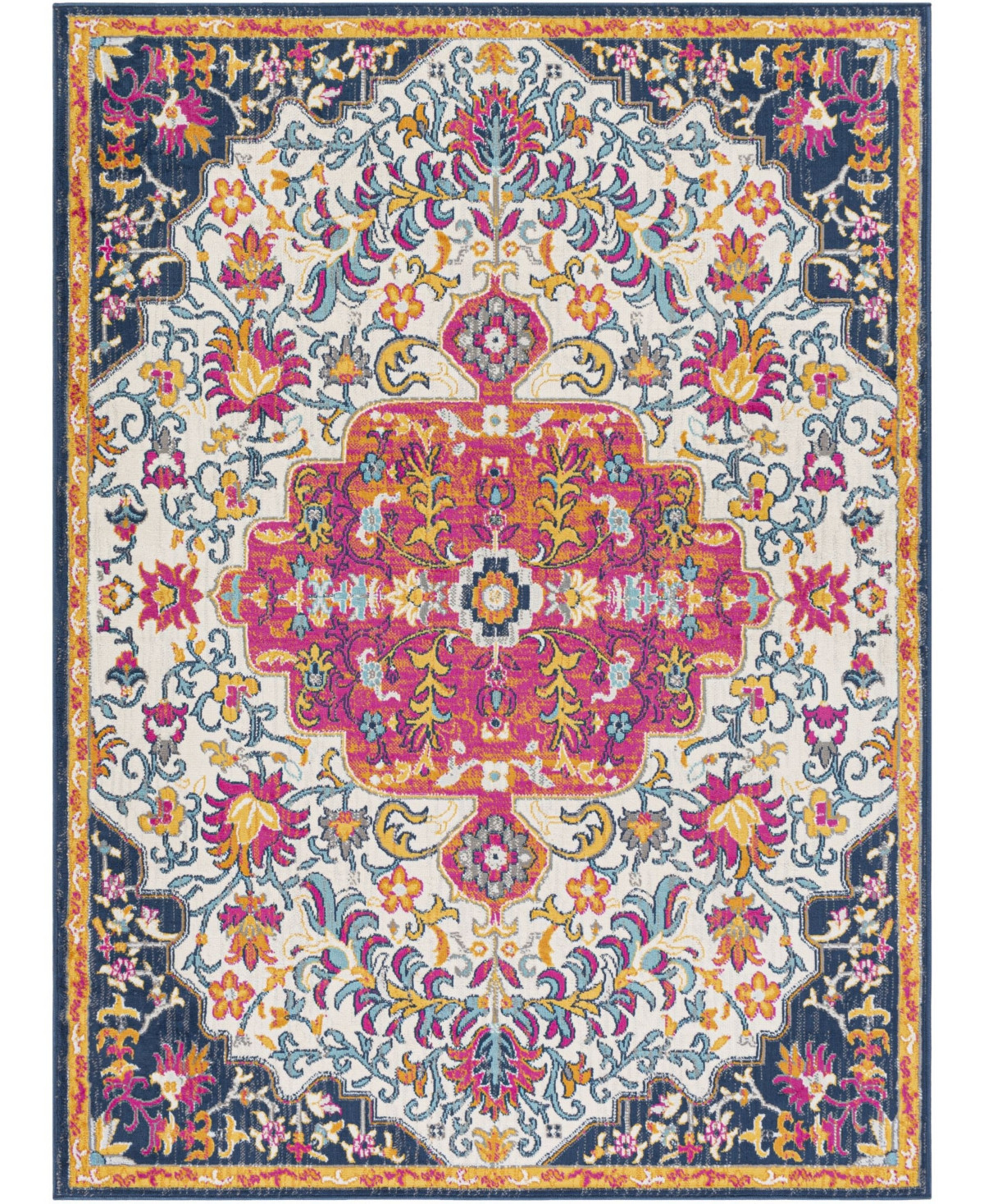 Livabliss Floransa Fsa-2312 6'7" x 9' Area Rug - Fuchsia | Macy's