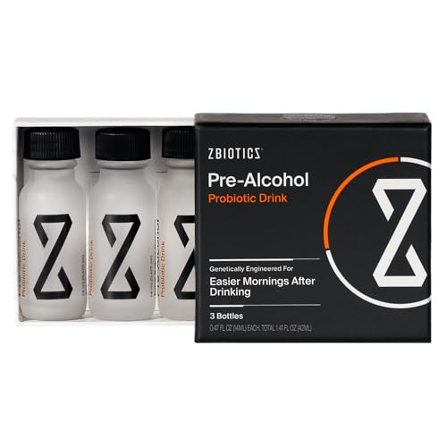 ZBiotics — Feel Better After Drinking, Wake Up Refreshed, Science-Backed, Patented Probiotic for Easier Mornings, Travel-Friendly, 3-Pack of 0.47 Fl Oz Bottles | Amazon (US)