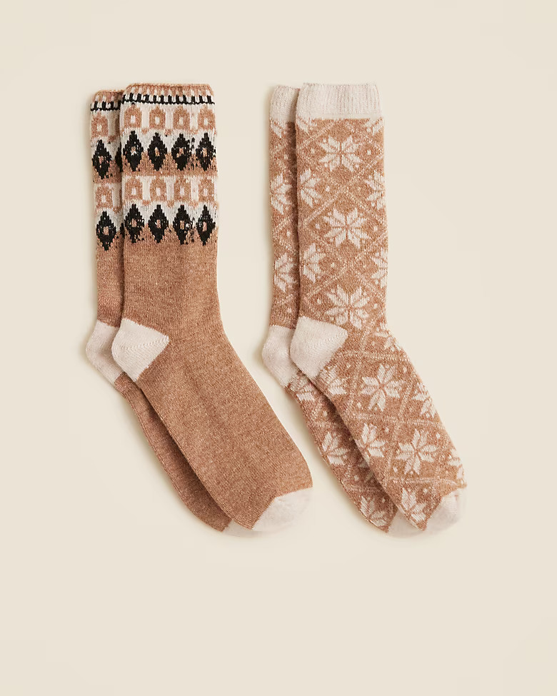 Fair Isle trouser socks two-pack | J. Crew US