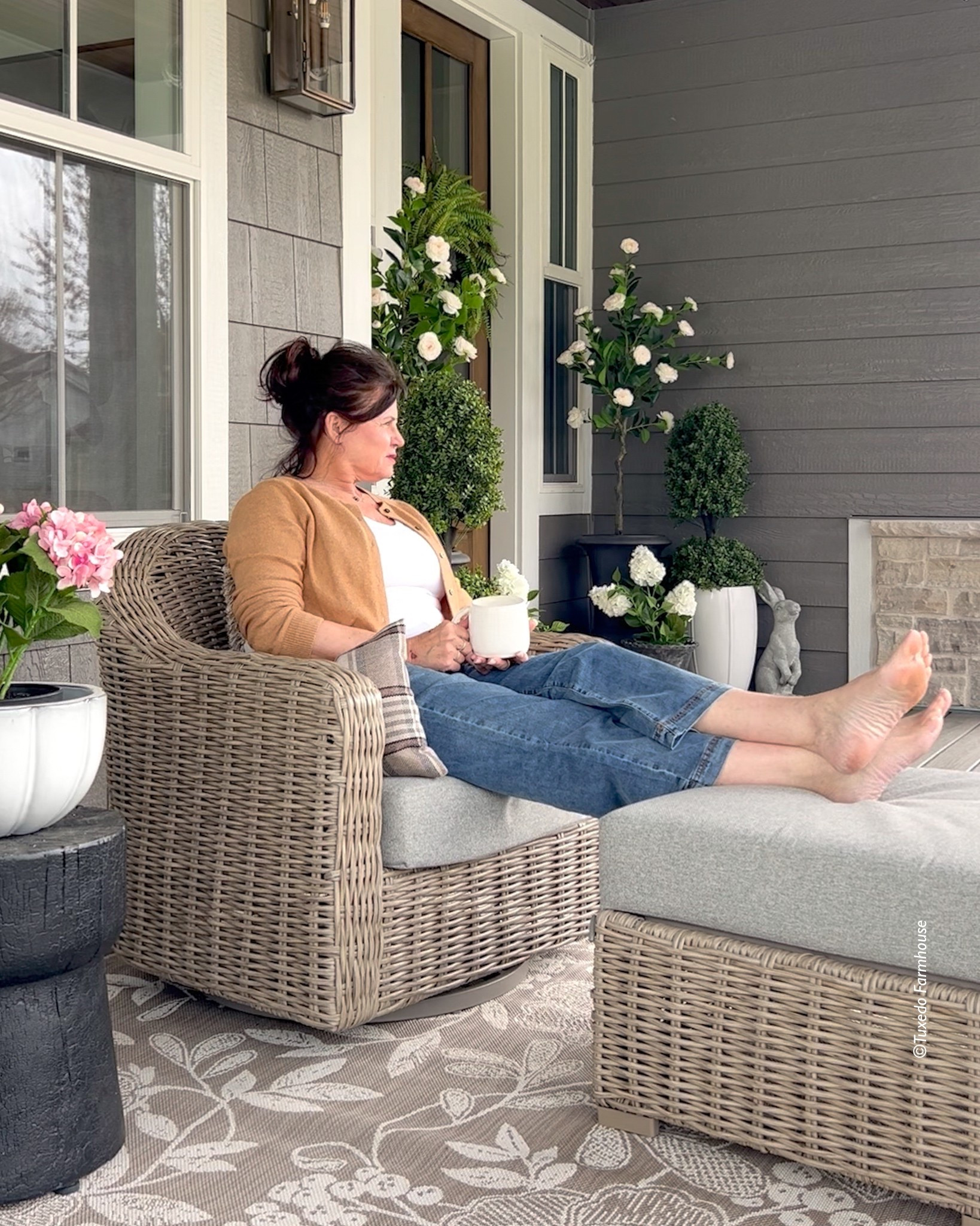 It’s porch sitting weather here! This is the prettiest wicker set for summer relaxing. Beautiful, comfy and affordable. The chairs swivel and glide.

#LTKSeasonal #LTKHome #LTKFamily