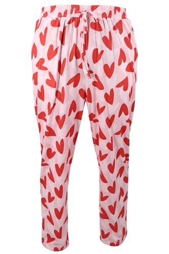 Unisex Valentines Day Pajama Pants Mens Womens V-Day PJs (Medium, Dancing Hearts) | Amazon (US)