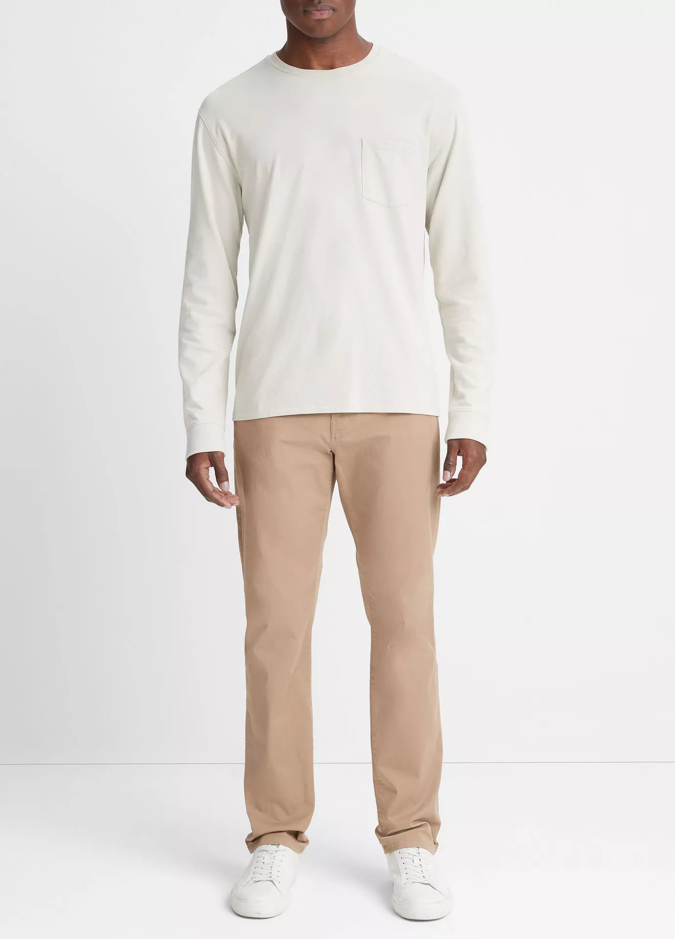 Sueded Jersey Long-Sleeve Pocket T-Shirt | Vince LLC