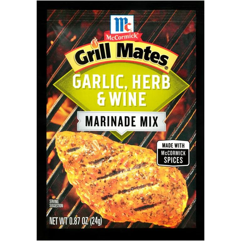 McCormick Grill Mates Marinade Mix - Garlic, Herb & Wine, 0.87 oz | Walmart (US)