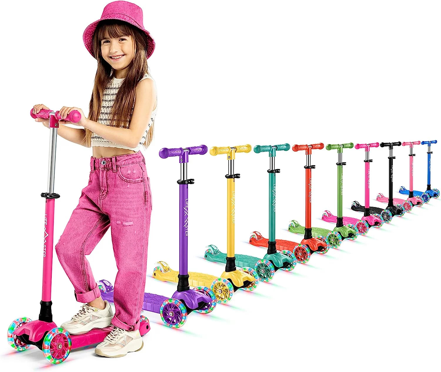 Kids Scooter – Children and Toddler 3 Wheel Kick Scooter – LED Wheel Lights Illuminate when R... | Walmart (US)