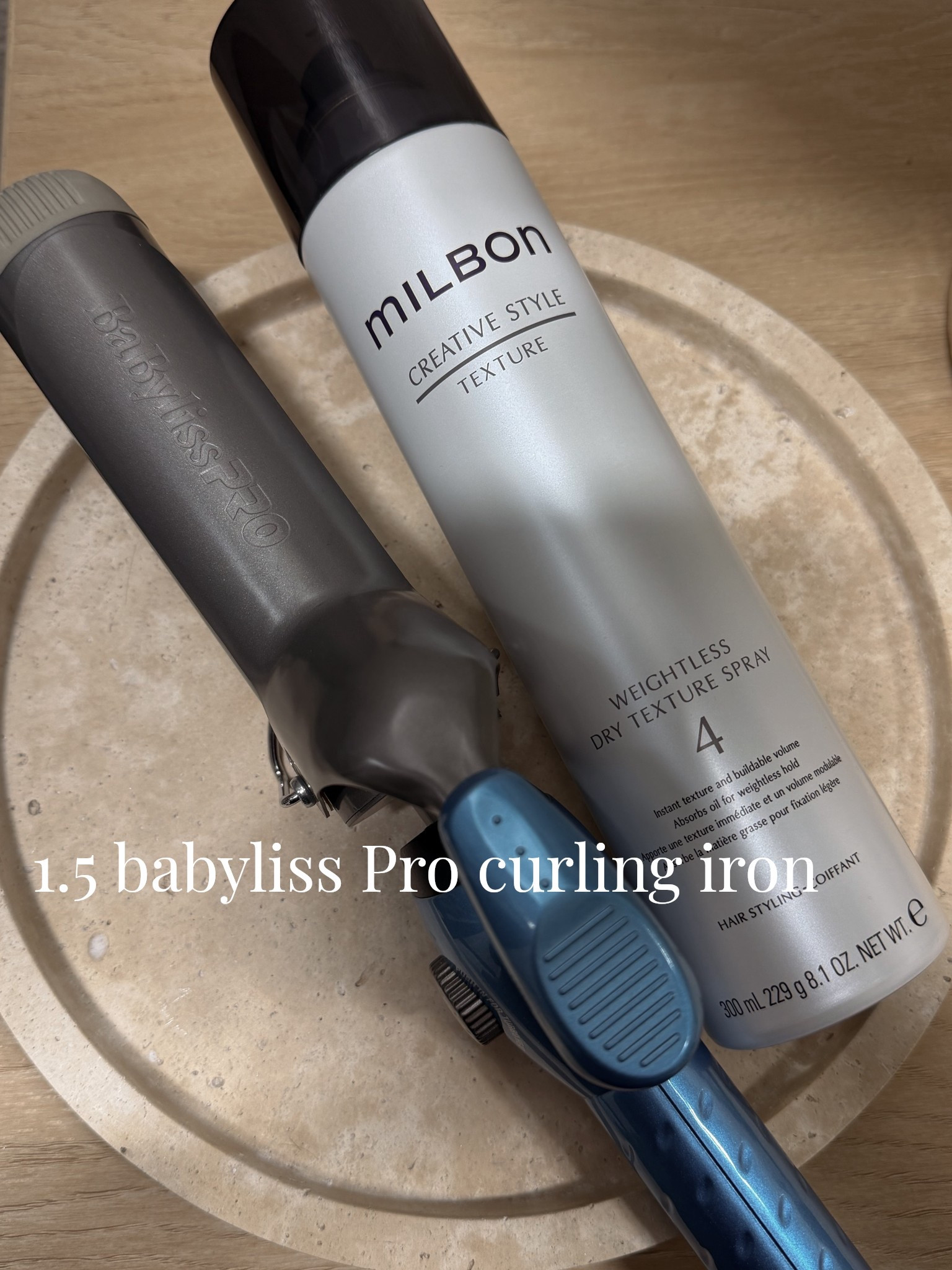 1.5 Babyliss Pro curling iron 

#LTKvlog #LTKTravel #LTKBeauty