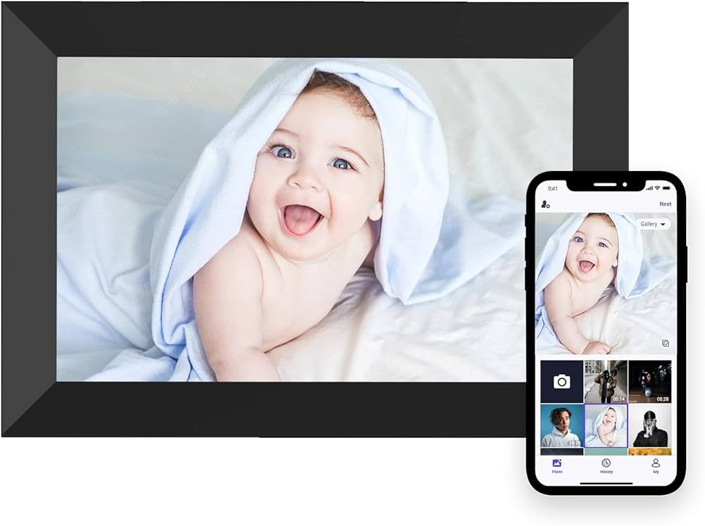 Digital Photo Frame WiFi 10.1 Inch Smart Digital Picture Frame with 1280x800 IPS Touch Screen, Auto-Rotate and Slideshow, Easy Setup to Share Moments Via APP from Anywhere Anytime (10.1) | Amazon (US)