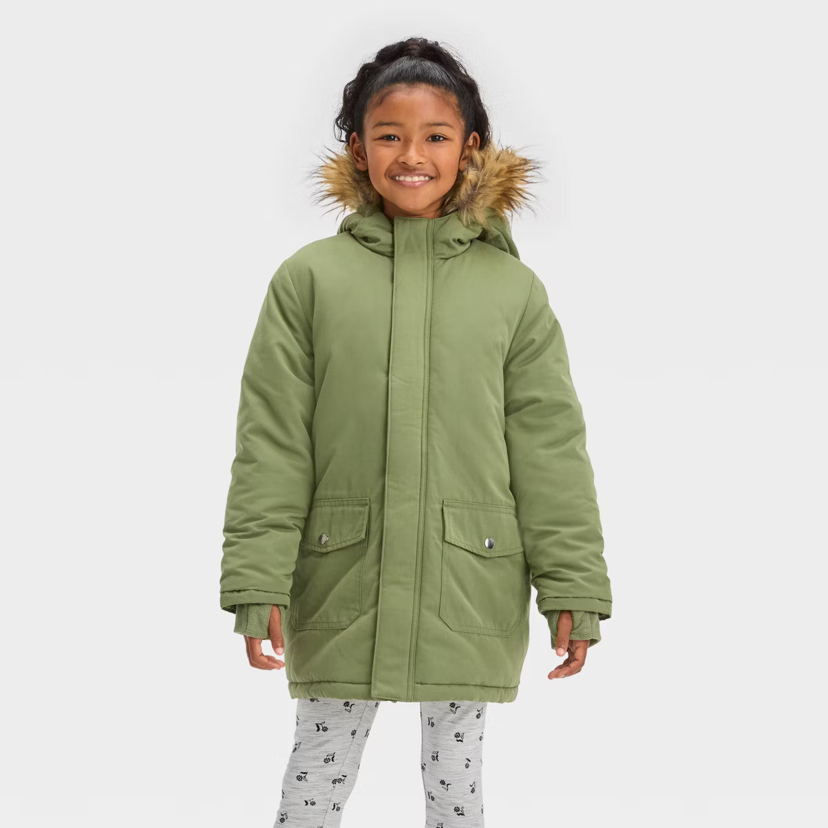 Girls' Solid Parka Jacket - Cat & Jack™ | Target