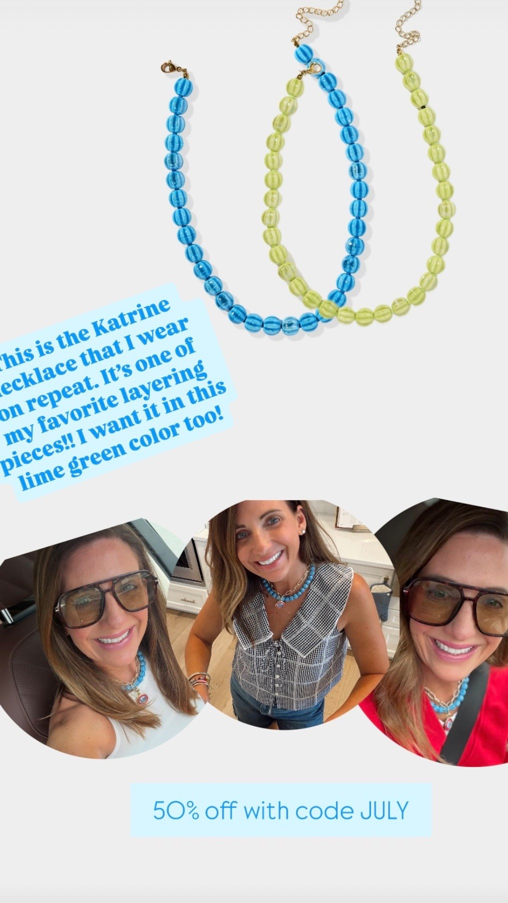 My hands down favorite @ALLIE+BESS layering necklace is 50% off with code July!!

#LTKBeauty #LTKmomlife #LTKOver40