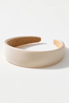 Puff Ribbed Satin Headband | Anthropologie (US)