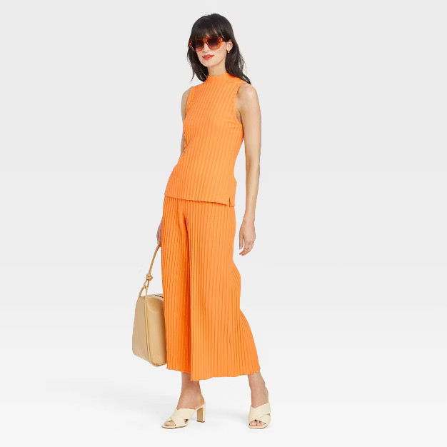 Women's Mock Neck Ribbed Tank Top - A New Day™ | Target